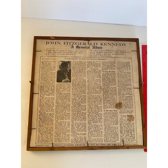 John Fitzgerald Kennedy: A Memorial Album made  in a frame. - Picture 7 of 9